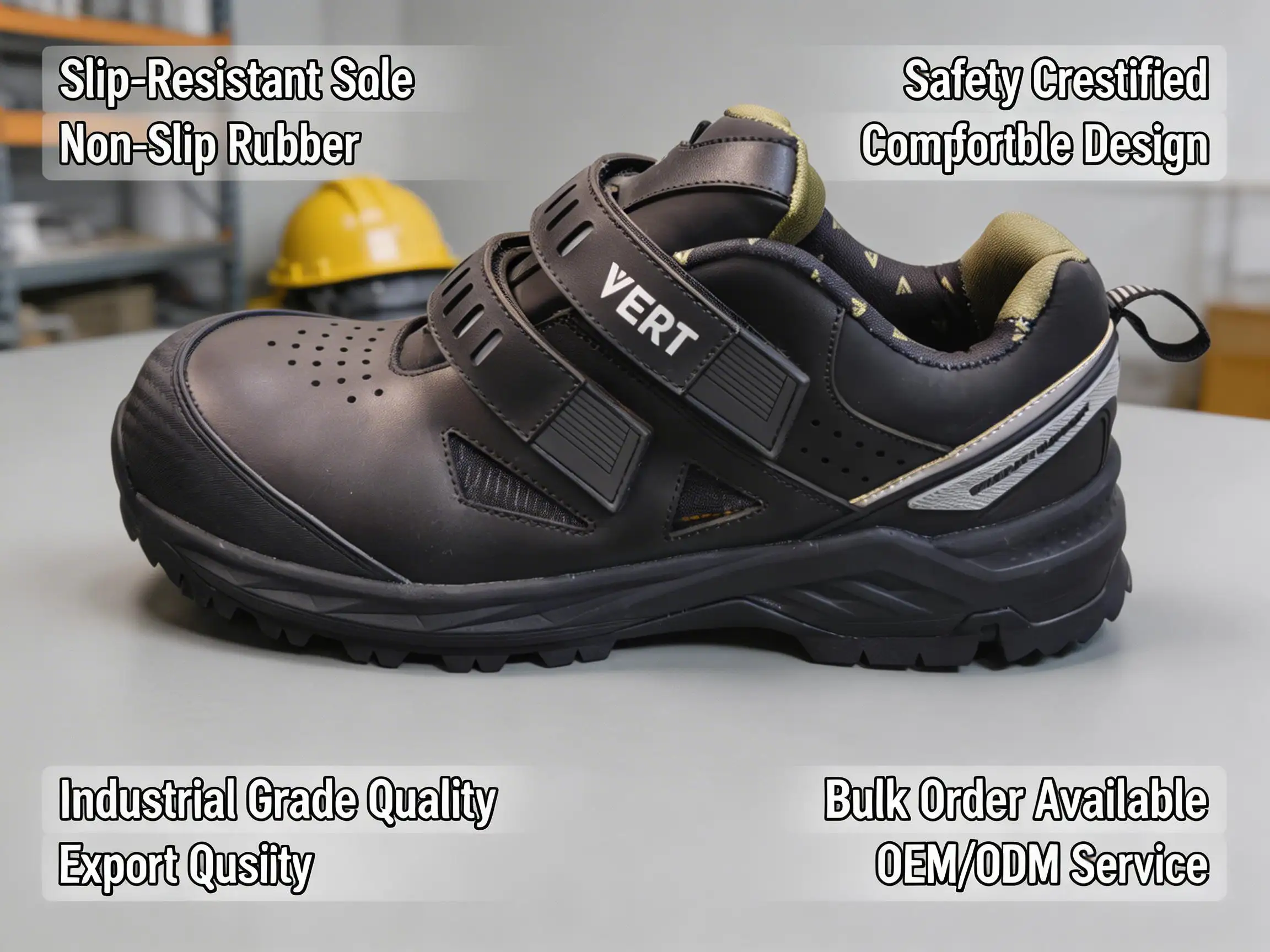 Hotel attendant wearing sleek slip-resistant shoes while delivering luggage across a marble floor.