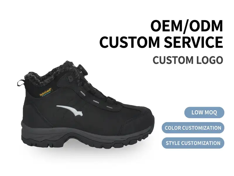 Factory production line workers organizing waterproof boots for global shipment in a clean, modern workspace.