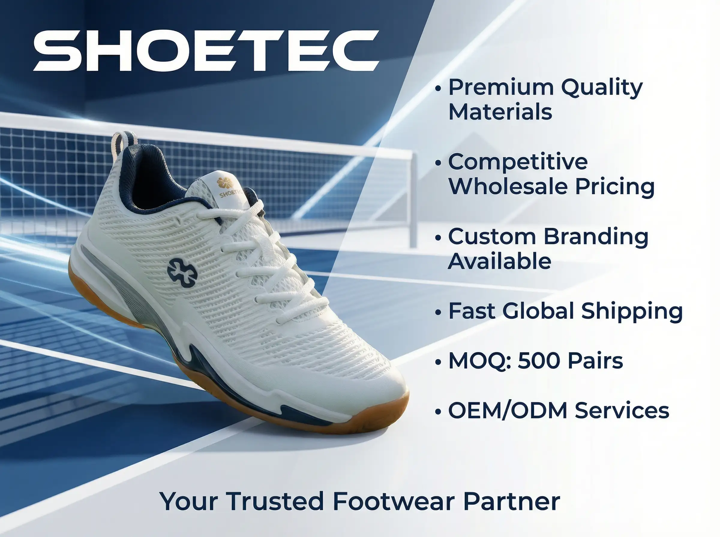 Close-up of a tennis shoe sole showing multi-directional tread patterns for improved court traction.